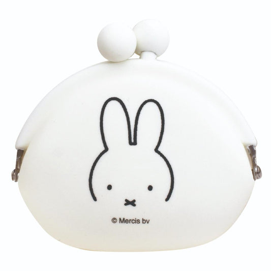 ミッフィー コインケース POCHI ポチ フェイスホワイト ディックブルーナ ピージーデザイン シリコンがまぐち 小銭入れ 絵本キャラクター グッズ シネマコレクション
