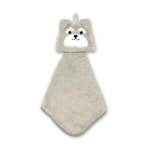 吊り下げタオル アニマルマスコットタオル シュナウザー パインクリエイト お手拭きタオル かわいい グッズ シネマコレクション