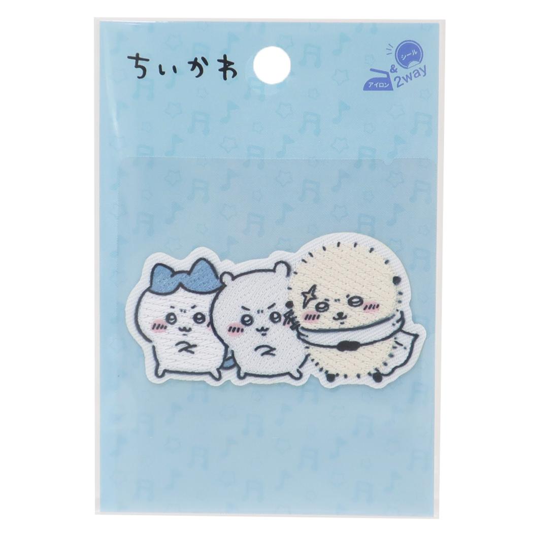 ちいかわ ワッペン アイロンパッチシール ちいかわとハチワレとラッコ パイオニア 手芸用品 大きい キャラクター グッズ メール便可 シネマコレクション