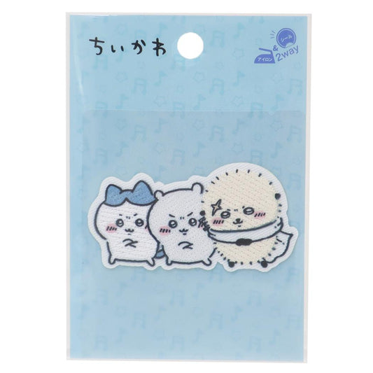 ちいかわ ワッペン アイロンパッチシール ちいかわとハチワレとラッコ パイオニア 手芸用品 大きい キャラクター グッズ メール便可 シネマコレクション