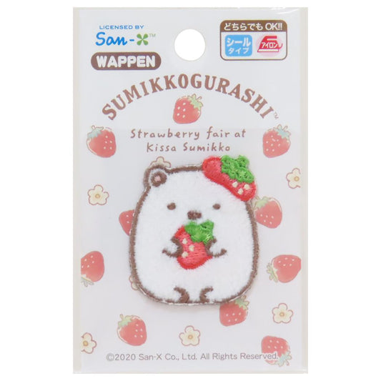 すみっコぐらし アイロンパッチシール ワッペン しろくま いちご サンエックス パイオニア 手芸用品 キャラクター グッズ メール便可 シネマコレクション