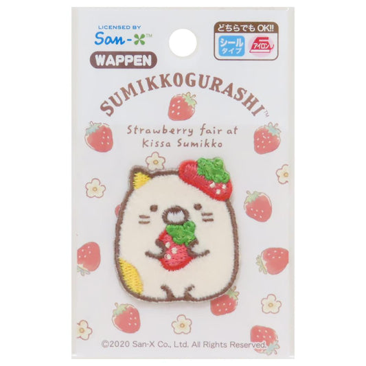 すみっコぐらし アイロンパッチシール ワッペン ねこ いちご サンエックス パイオニア 手芸用品 キャラクター グッズ メール便可 シネマコレクション