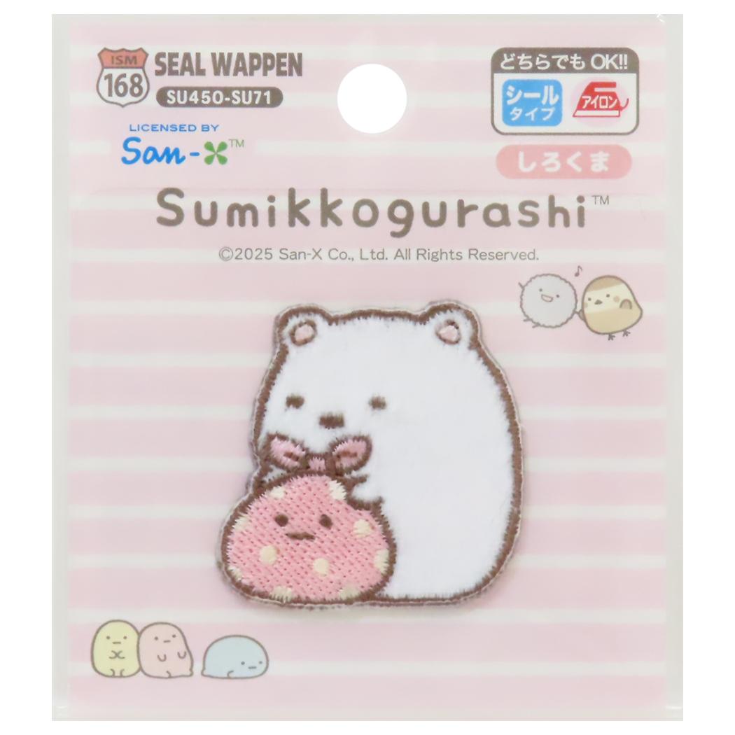 すみっコぐらし アイロンパッチシール シールワッペン しろくま サンエックス パイオニア 手芸用品 キャラクター グッズ メール便可 シネマコレクション