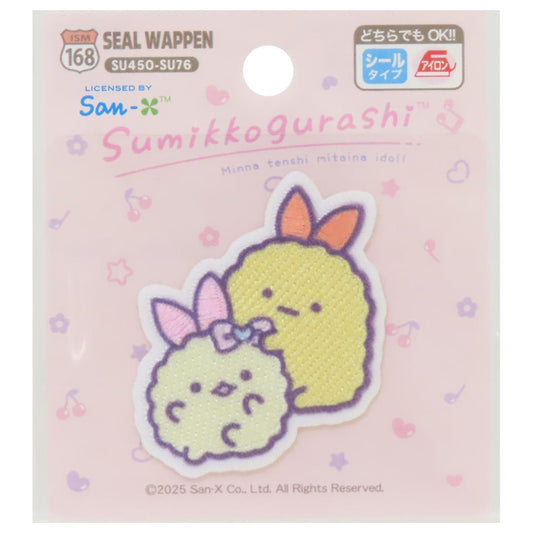 すみっコぐらし アイロンパッチシール シールワッペン えびてんのしっぽ えびふらいのしっぽ サンエックス パイオニア 手芸用品 キャラクター グッズ メール便可 シネマコレクション