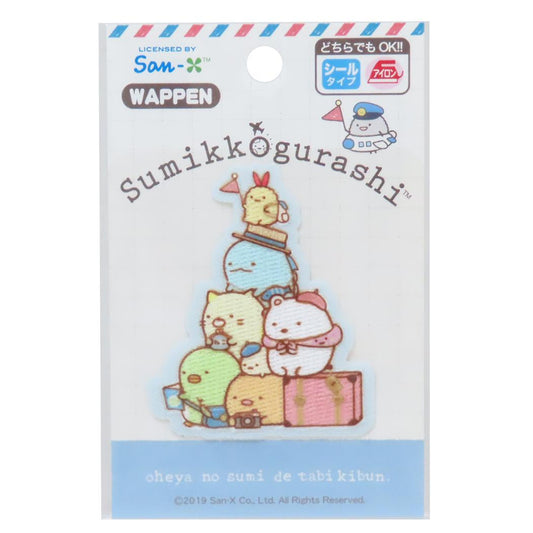 すみっコぐらし アイロンパッチシール ワッペン おへやのすみでたびきぶん サンエックス パイオニア 手芸用品 キャラクター グッズ メール便可 シネマコレクション