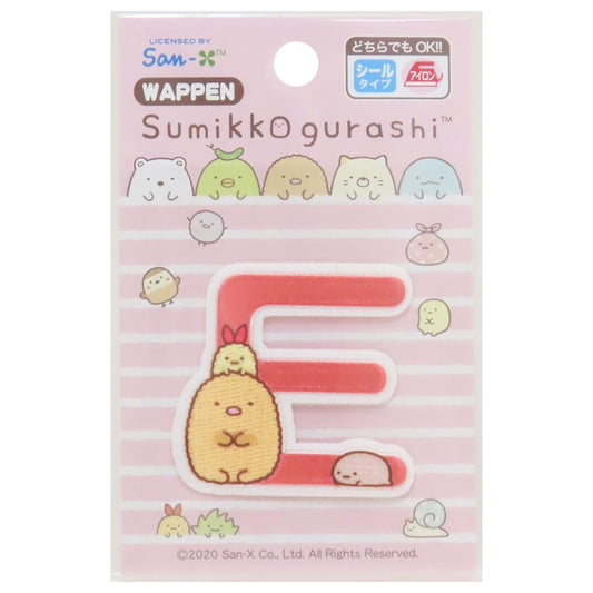 すみっコぐらし アイロンパッチシール ワッペン Ｅとんかつ えびふらいのしっぽ たぴおか サンエックス パイオニア 手芸用品 キャラクター グッズ メール便可 シネマコレクション