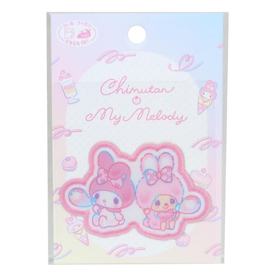 モンチッチxサンリオキャラクターズ ワッペン アイロンパッチシール チムタンxマイメロ Sanrio パイオニア