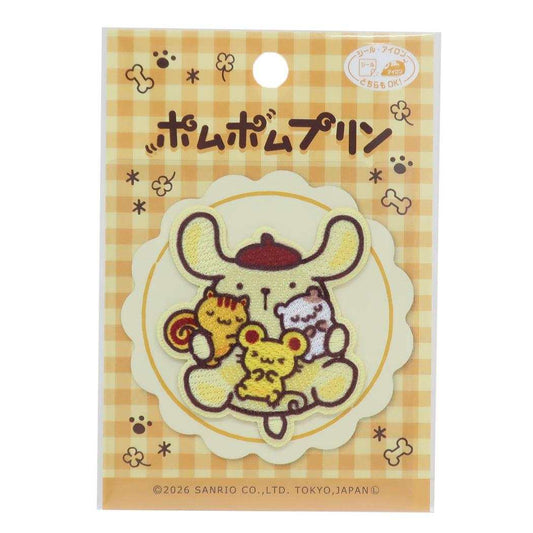 ポムポムプリン ワッペン アイロンパッチシール SCW80 サンリオ パイオニア 手芸用品 大きい キャラクター グッズ メール便可 シネマコレクション