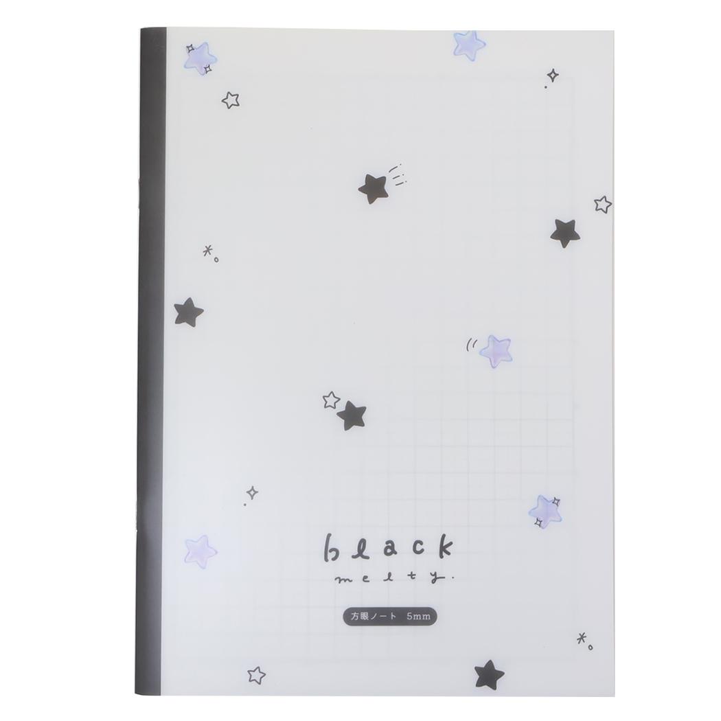 方眼ノート B5クリア方眼ノート5mm ブラックメルティ クーリア 新学期準備文具 かわいい グッズ メール便可 シネマコレクション