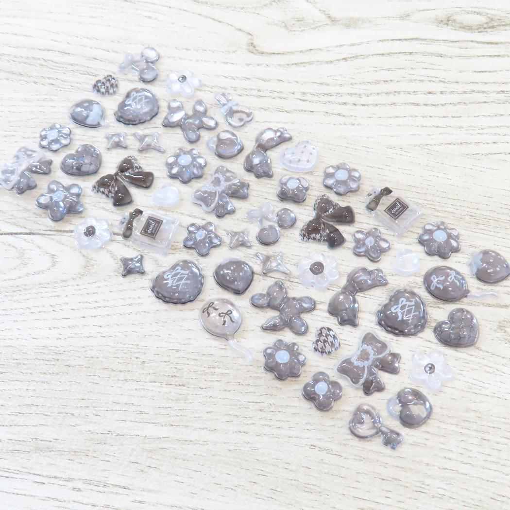 【お一人様1つまで】 シールシート ボンボンドロップシール ぶらっくボンボン デコシール 手帳 クーリア