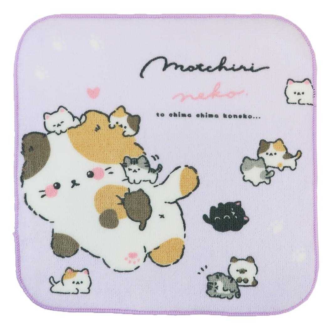 ミニタオル ハンカチタオル もっちりねこ クーリア 汗拭きタオル かわいい ネームタグ付き グッズ メール便可 シネマコレクション