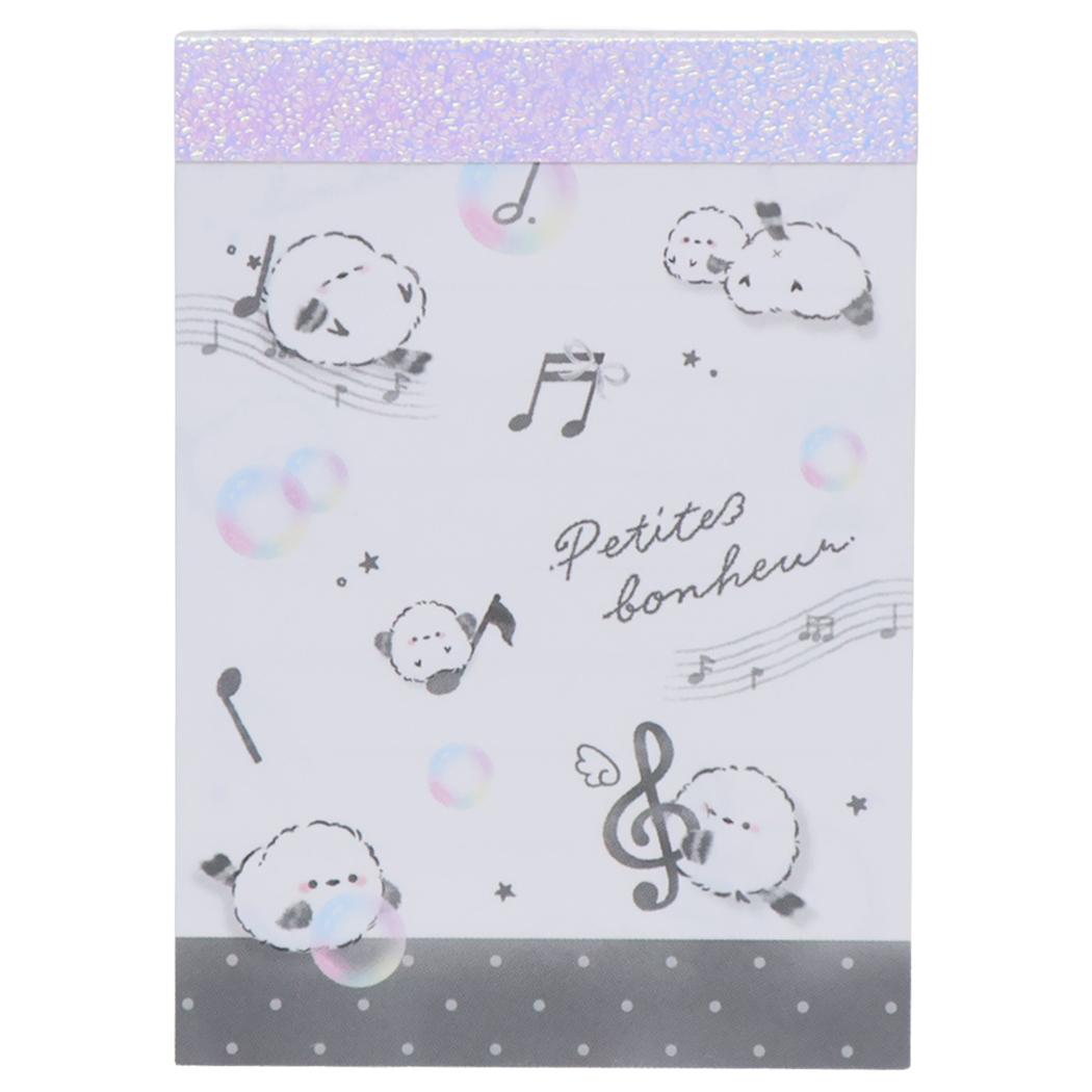シマエナガ メモ帳 プチメモ ミニミニメモ プチボヌール 音符 クーリア 新学期準備文具 かわいい 日本製 グッズ メール便可 シネマコレクション