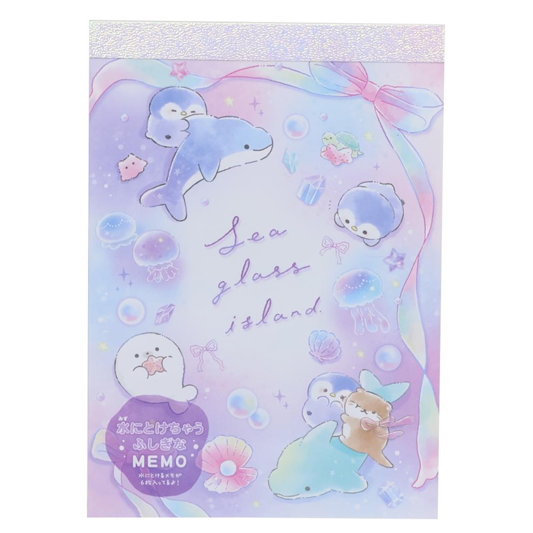 シーグラスアイランド メモ帳 水にとけちゃうふしぎなメモ イルカ クーリア 新学期準備文具 かわいい グッズ メール便可 シネマコレクション