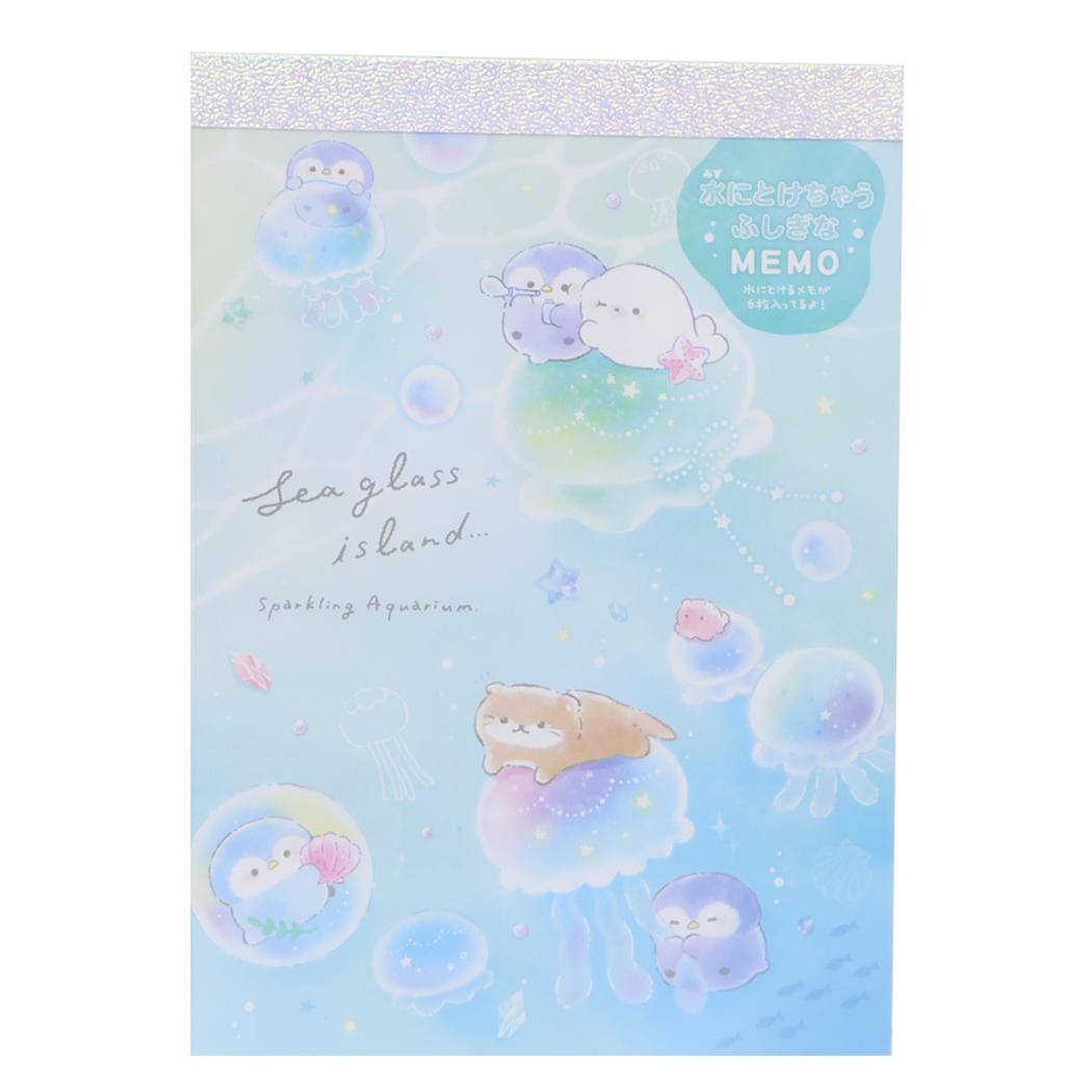 シーグラスアイランド メモ帳 水にとけちゃうふしぎなメモ クラゲ クーリア 新学期準備文具 かわいい グッズ メール便可 シネマコレクション