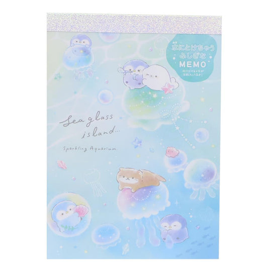 シーグラスアイランド メモ帳 水にとけちゃうふしぎなメモ クラゲ クーリア 新学期準備文具 かわいい グッズ メール便可 シネマコレクション