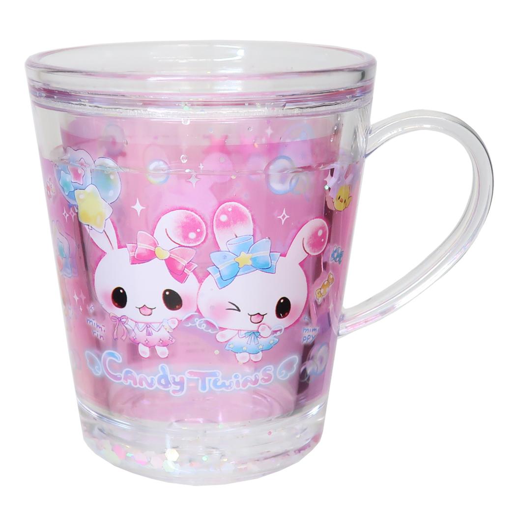 プラカップ ゆらキラウォーターカップ キャンディツインズ リボン クーリア プラコップ 食器 キッズ 子供 子ども こども グッズ シネマコレクション