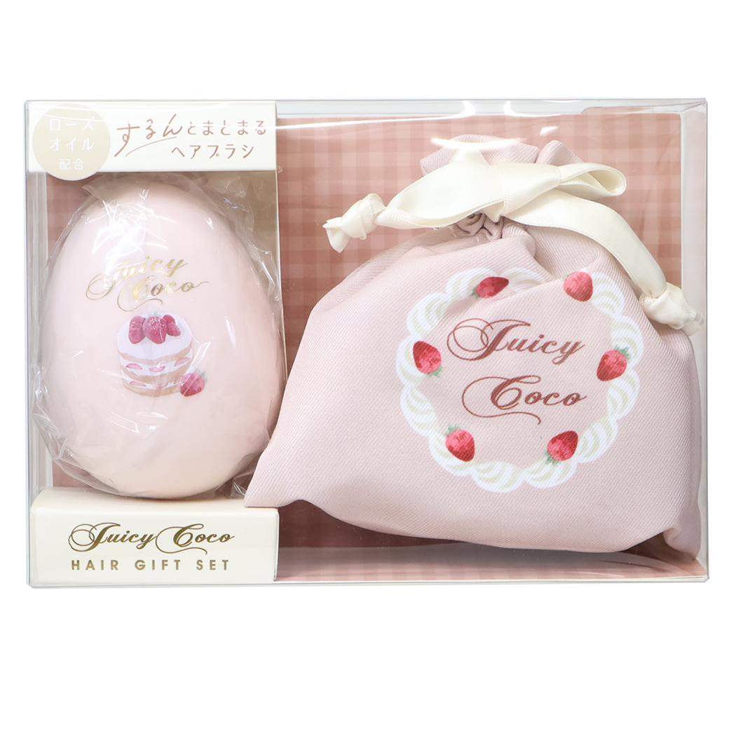 ジューシーココ ギフトセット ヘアブラシ＆巾着 ホワイト クーリア バースデーギフト お誕生日 かわいい グッズ シネマコレクション