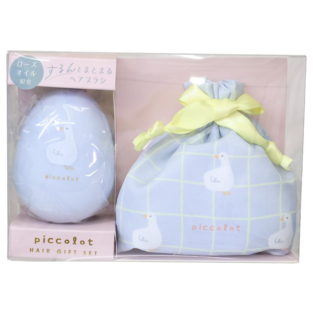 ピッコロット ブラシ ヘアブラシ＆巾着 あひる クーリア プレゼント かわいい グッズ シネマコレクション