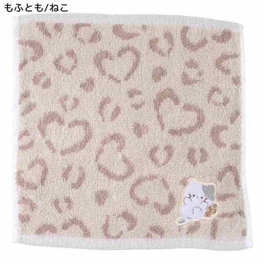 ハンドタオル ジャガードミニタオル もふとも/ねこ クーリア