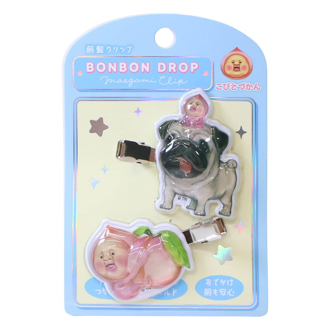 こびとづかん ヘアクリップ ボンボンドロップ 前髪クリップ カクレモモジリ＆ガルシア クーリア