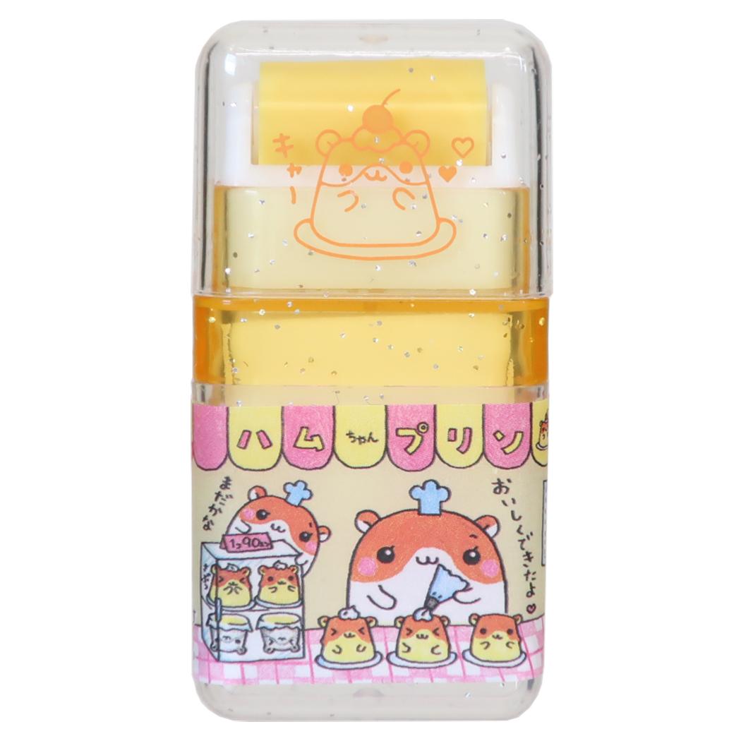けしごむ 香り付きローラー消しゴム ハムちゃんプリン クーリア