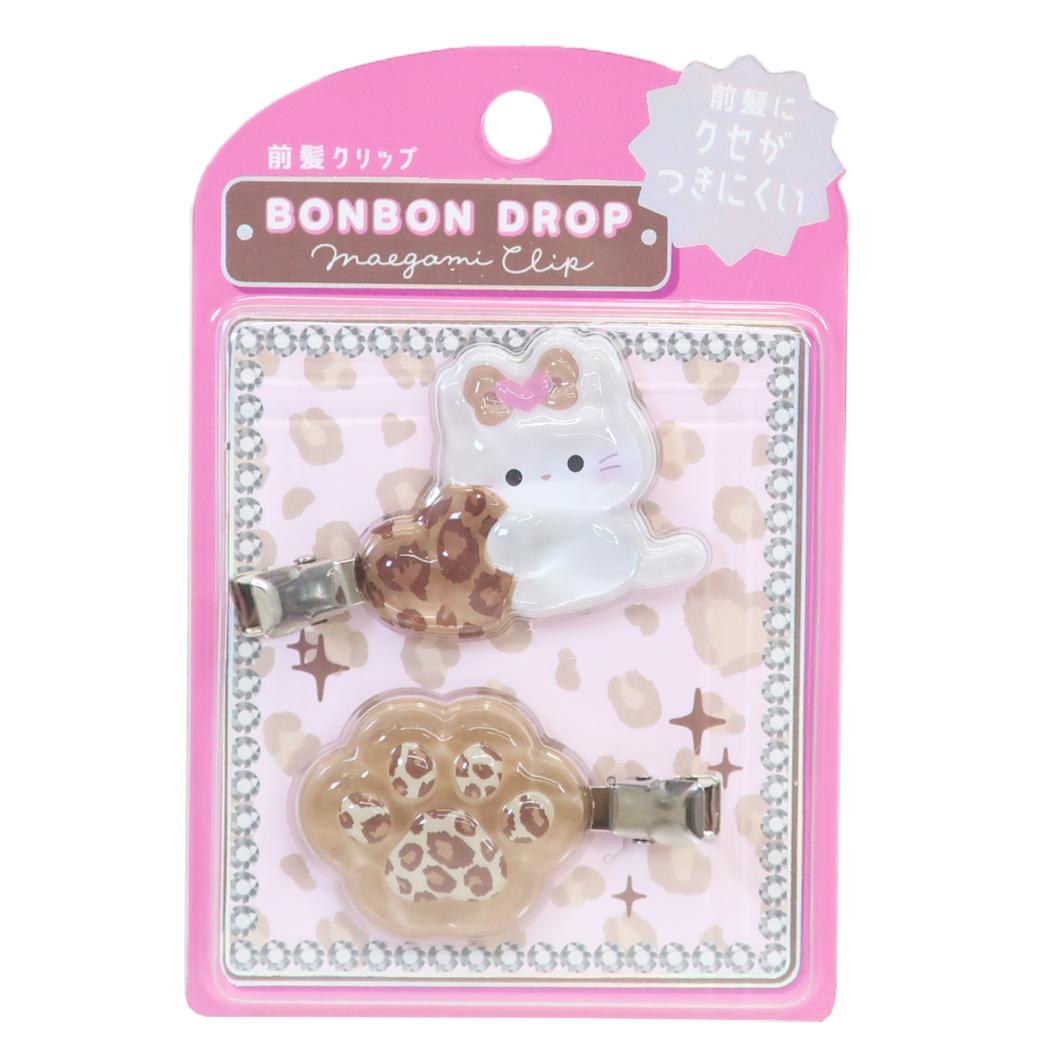 ヘアアクセサリー BONBON DROP ボンボンドロップ前髪クリップ レオパードA クーリア