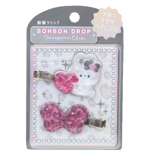 ヘアアクセサリー BONBON DROP ボンボンドロップ前髪クリップ レオパードB クーリア