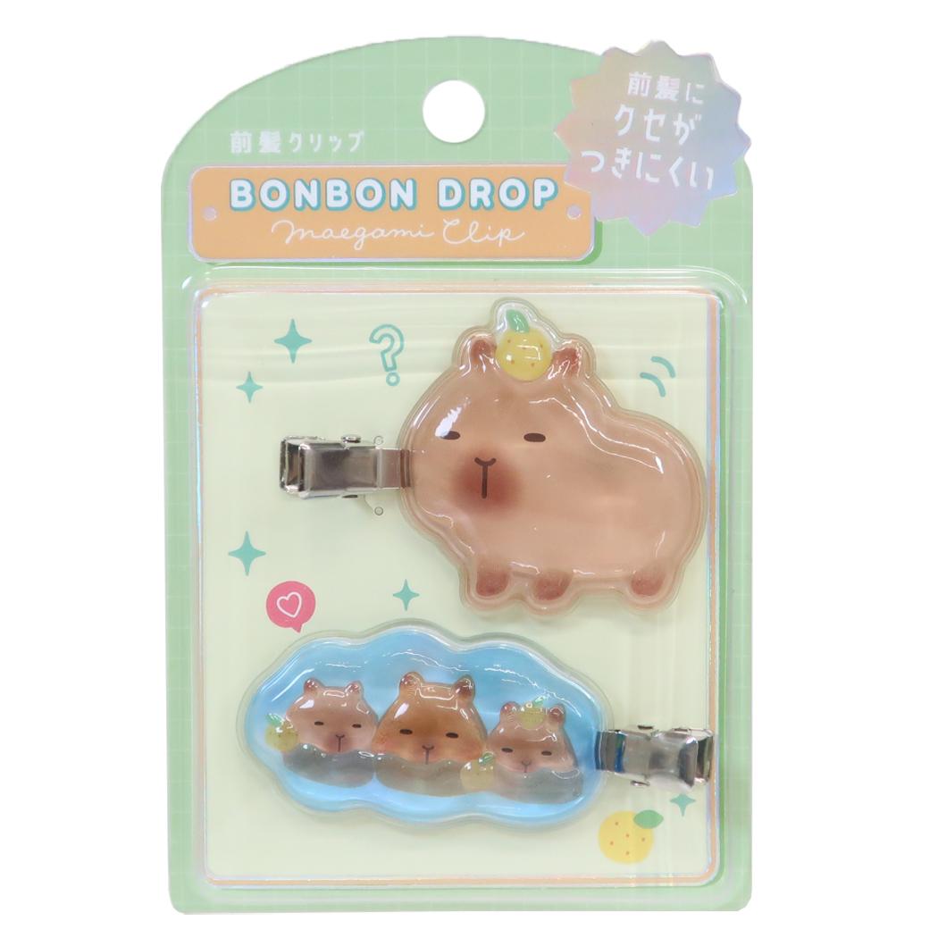 ヘアアクセサリー BONBON DROP ボンボンドロップ前髪クリップ カピバラ クーリア
