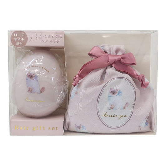 クラシックズー ブラシ ヘアブラシ＆巾着 キャット クーリア プレゼント ギフト おしゃれ グッズ シネマコレクション