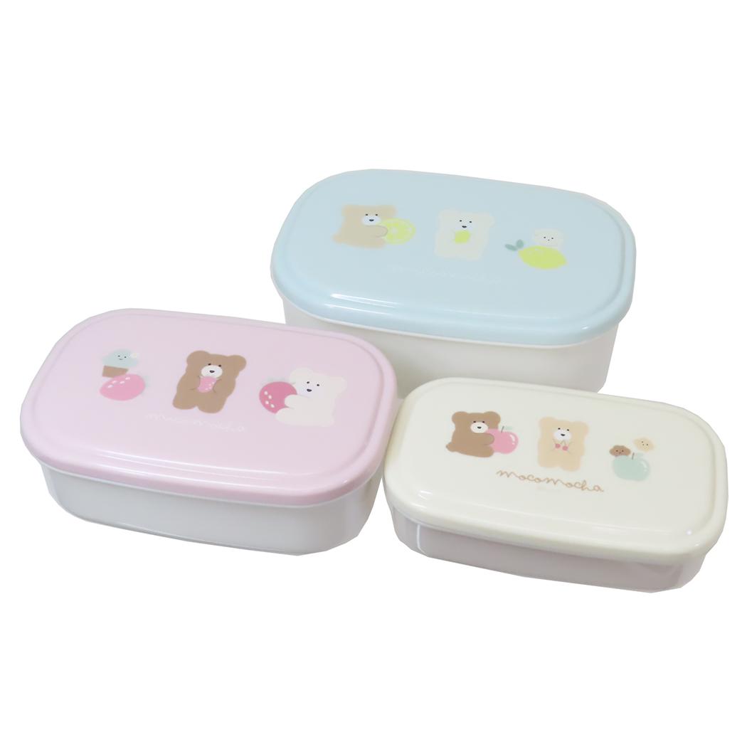 ほっこりモコモカお弁当箱抗菌3P入れ子ランチBOX長方形新入学クーリア480ml300ml180ml新学期準備ランチ雑貨グッズシネマコレクション