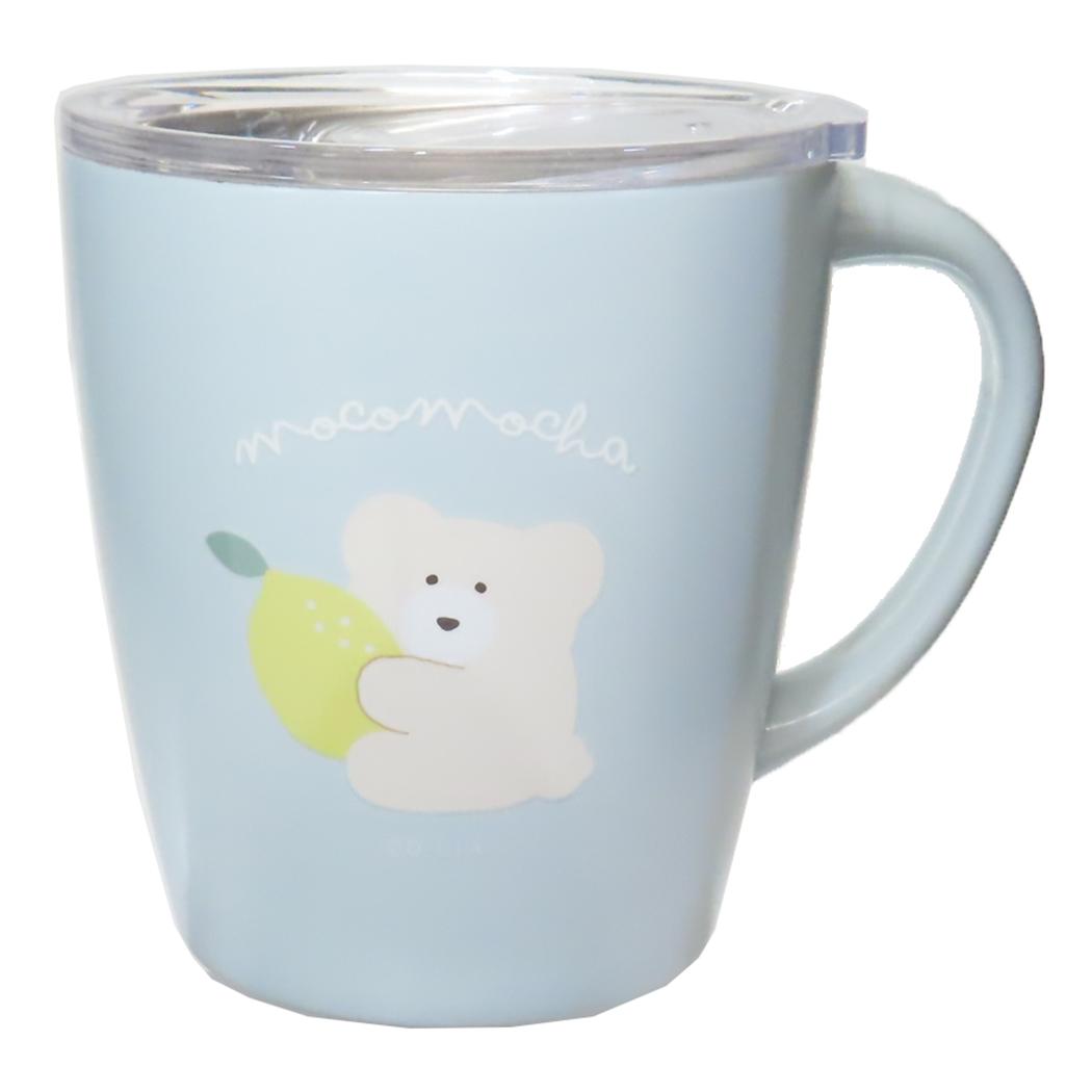 ほっこりモコモカ マグカップ ステンレスマグ 330ml 蓋つき クリーム クーリア プレゼント かわいい グッズ シネマコレクション