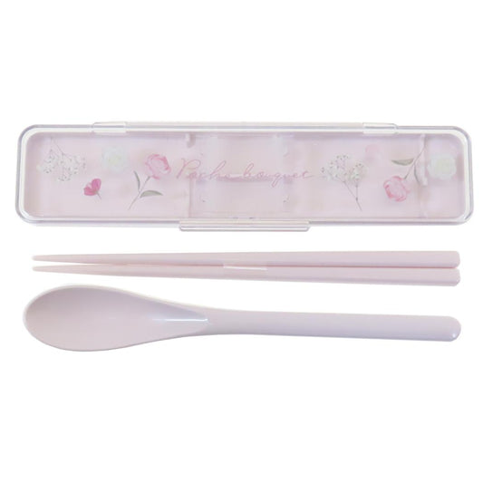 ポシェブーケ コンビセット 抗菌箸＆スプーンセット ピンク クーリア おはし＆スプーン かわいい グッズ メール便可 シネマコレクション