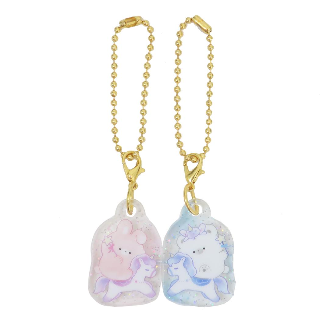 むぎゅっと キーチェーン プチおそろいキーホルダー まかろん＆ましゅまろ クーリア プレゼント かわいい グッズ メール便可 シネマコレクション