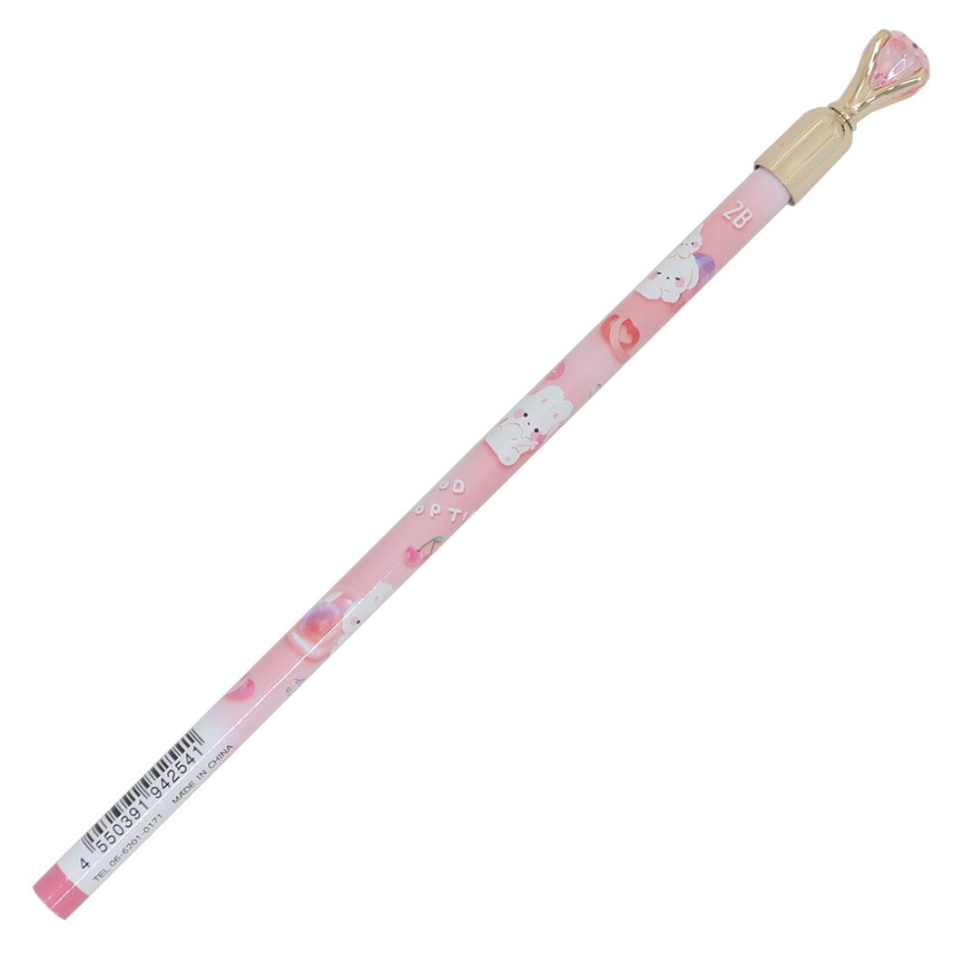 クラウドポップタイム えんぴつ クリスタル鉛筆 2B 丸軸 ピンク クーリア 新学期準備文具 かわいい グッズ メール便可 シネマコレクション