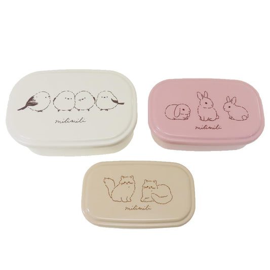 ミリミリお弁当箱抗菌3P入れ子ランチBOX長方形クーリア480ml300ml180ml新学期準備ランチ雑貨グッズシネマコレクション