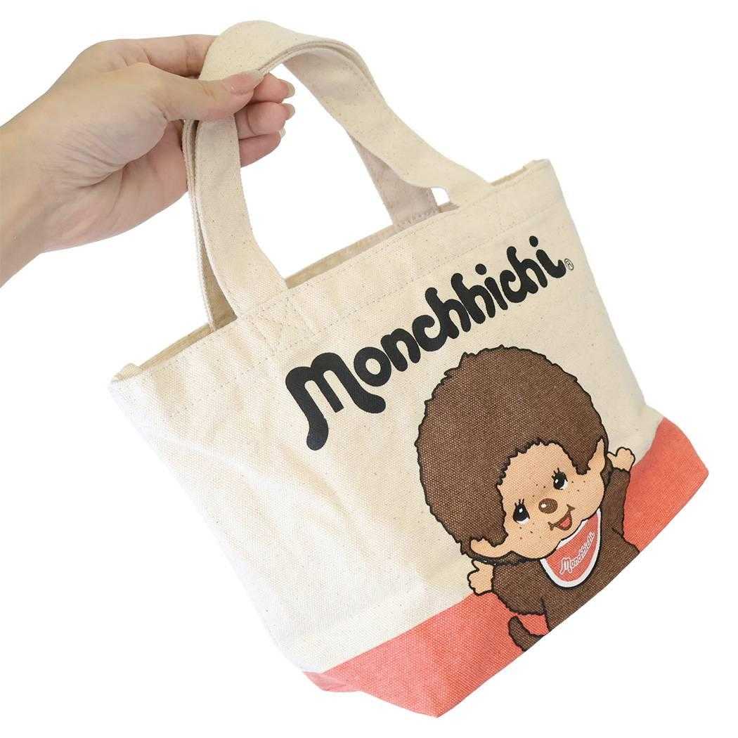 モンチッチ ランチトート ハンプ コンビ ミニ手提げ バッグ エクリュ 帆布 ミニトート トートバッグ エクリュ ラビット