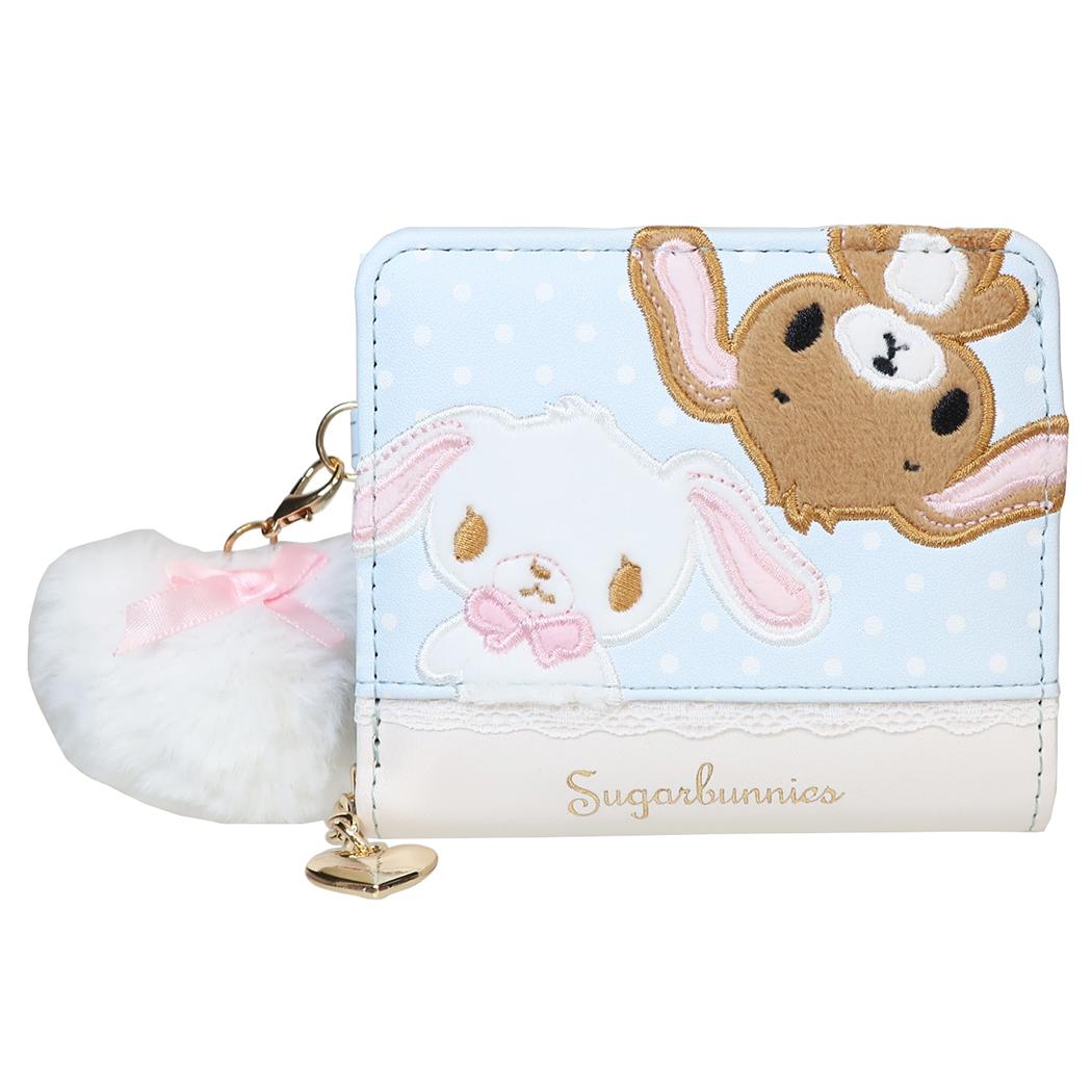 シュガーバニーズ 財布 合皮ドットRF札入 ブルー Sanrio ラビット