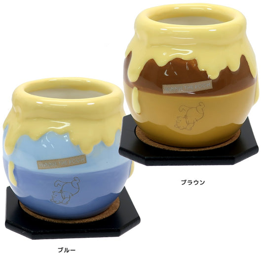 くまのプーさん湯呑みコースター付き磁器製ゆのみハニーポットディズニーサンアート新生活準備雑貨プレゼントキャラクターグッズ通販シネマコレクション