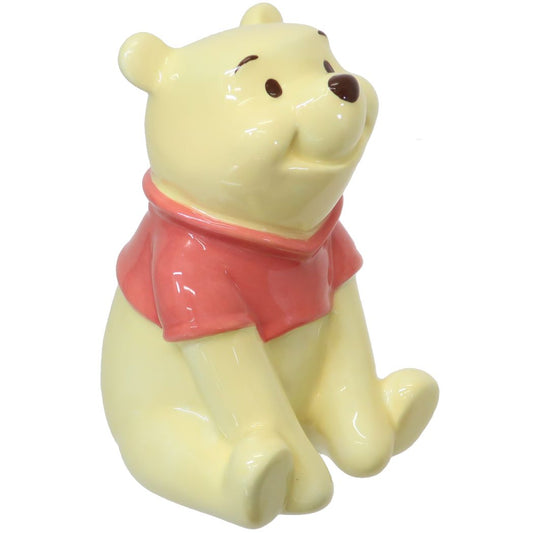 くまのプーさん陶器製貯金箱セラミックフィギュアバンクおすわりディズニーサンアートプレゼントキャラクターグッズシネマコレクション