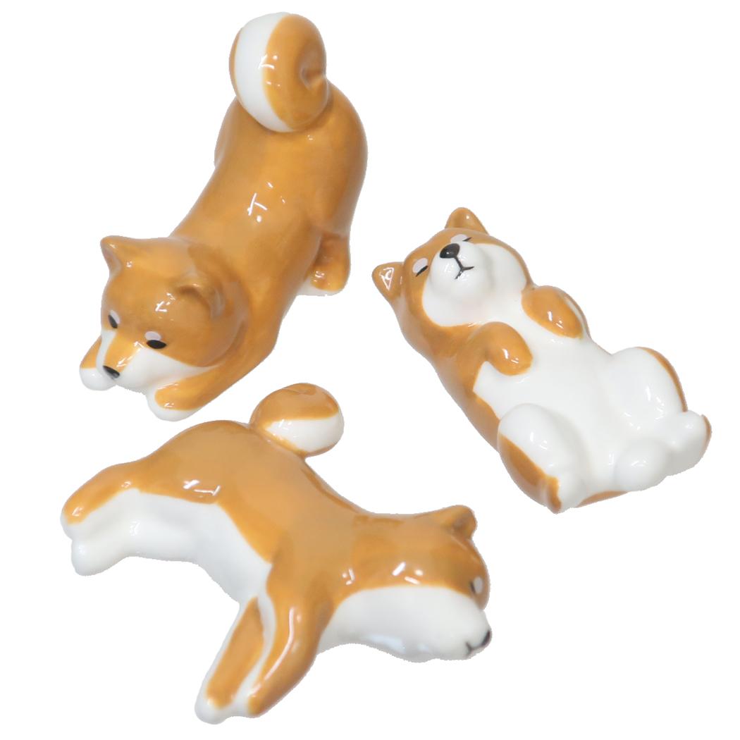 箸置き 柴犬の箸おきセット 3個セット いぬ サンアート かわいい おもしろ雑貨 グッズ シネマコレクション