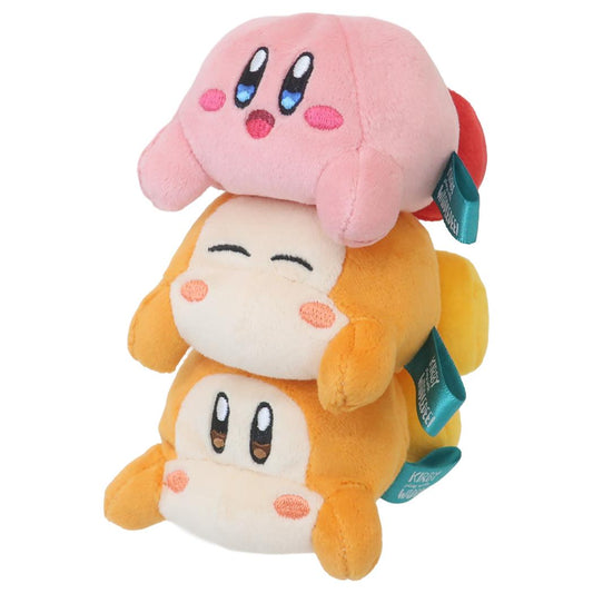 星のカービィ ぬいぐるみ あきれかえるほど…積むぬいぐるみ 3体セット A カービィ play with ワドルディ 三英貿易 プレゼント ミニサイズ キャラクター グッズ シネマコレクション