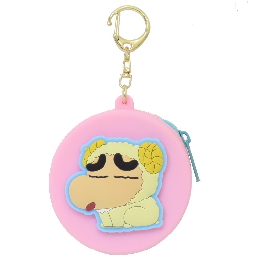 クレヨンしんちゃん ミニポーチ プックリシリコンミニポーチ２ 着ぐるみヒツジ ユニック 小物入れ アニメキャラクター グッズ シネマコレクション