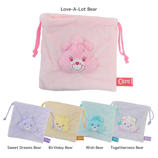 ケアベア巾着袋フェイスマスコット巾着きんちゃくポーチLove-A-LotBearCareBearsエスケイジャパン小物入れキャラクターグッズメール便可シネマコレクション