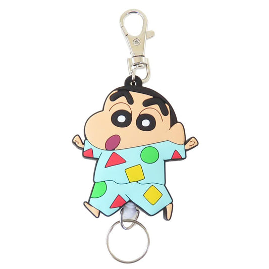 クレヨンしんちゃん キーリング ラバーリールキーホルダー パジャマ N2 エスケイジャパン 鍵ホルダー アニメキャラクター グッズ メール便可 シネマコレクション