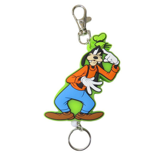 グーフィー キーリング WDラバーリールキーホルダー ディズニー エスケイジャパン 鍵ホルダー キャラクター グッズ メール便可 シネマコレクション