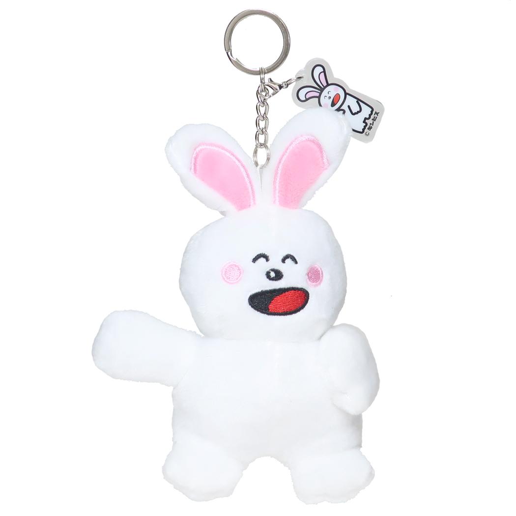 たべっ子どうぶつ マスコット ぬいぐるみKR キーホルダー うさぎ アクリルパーツ ギンビス エスケイジャパン プレゼント キャラクター グッズ シネマコレクション