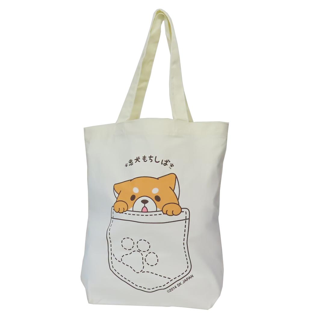 忠犬もちしば 手提げかばん トートバッグ おかかポケット N エスケイジャパン A4サイズ対応 キャラクター グッズ メール便可 シネマコレクション