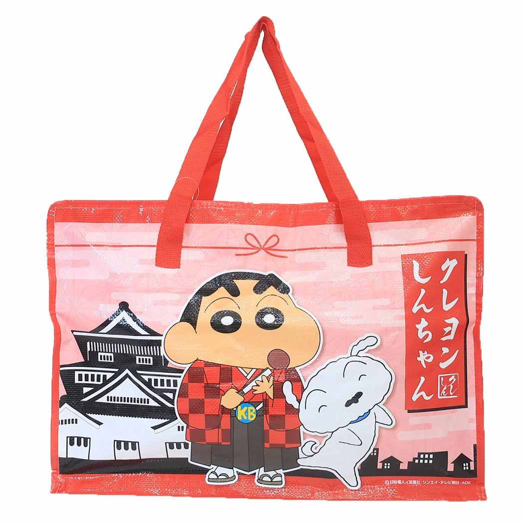 クレヨンしんちゃん お土産バッグ おみやげバッグ 日本アートシリーズ しんのすけ＆シロ エスケイジャパン 飛行機内持ち込みサイズ 大容量 アニメキャラクター グッズ シネマコレクション