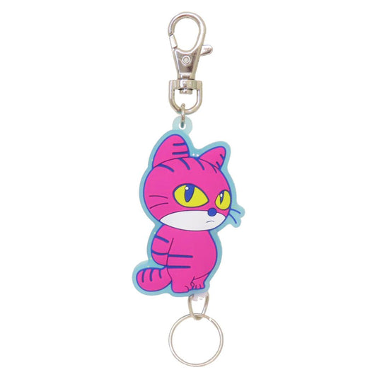 たべっ子どうぶつ THE MOVIE キーリング ラバーリールKH ねこちゃん エスケイジャパン 鍵ホルダー キャラクター グッズ メール便可 シネマコレクション