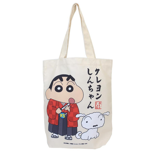 クレヨンしんちゃん 手提げかばん トートバッグ 日本アートシリーズ しんのすけ＆シロ エスケイジャパン サブバッグ アニメキャラクター グッズ メール便可 シネマコレクション